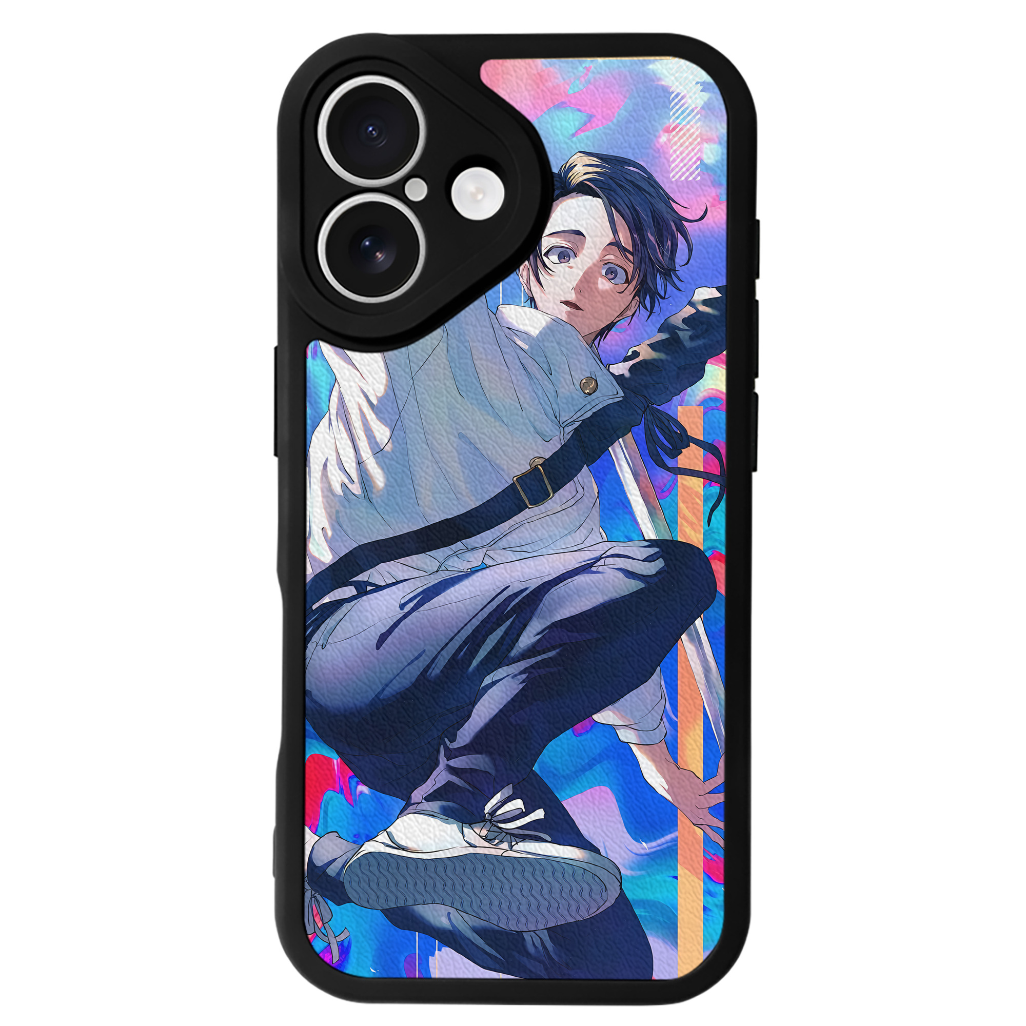 （画像用） 呪術廻戦 Jujutsu Kaisen 【iPhone 16シリーズ対応】シリコンスマホケース（レザー調） 材質：シリコン